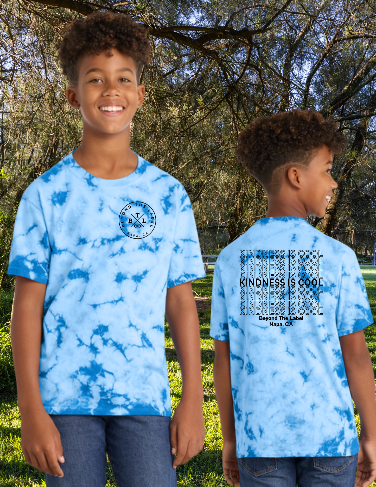 Kindness Is Cool Tie Dye Youth Tee