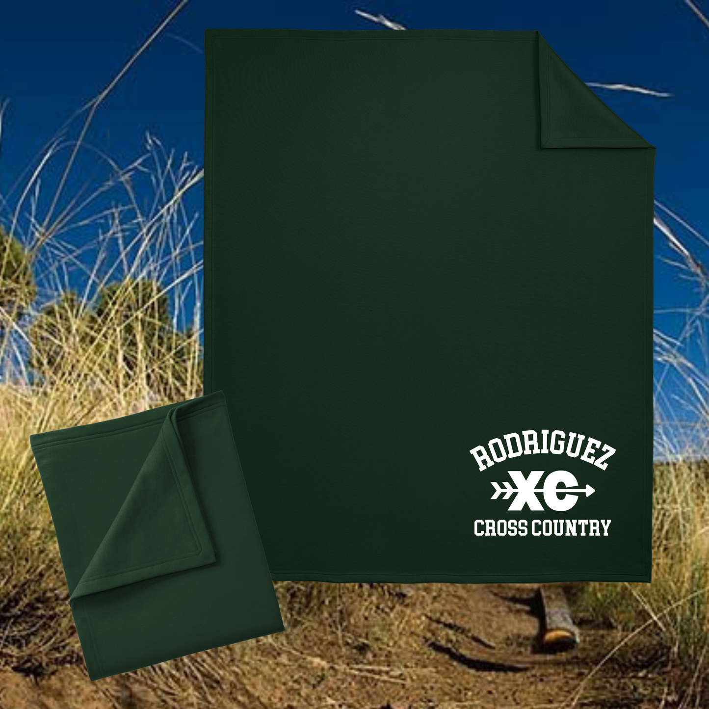 Rodriguez Cross Country Sweatshirt Fleece Blanket