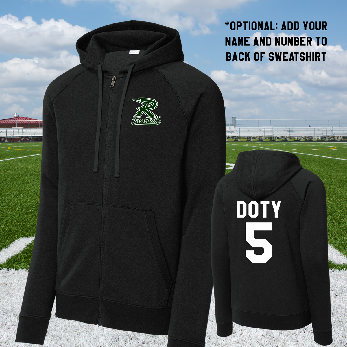 Rodriguez Football Full Zip Hoodie