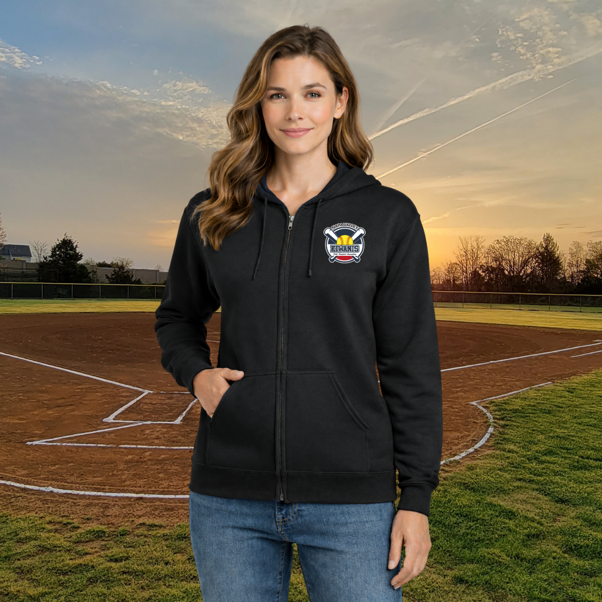 Kiwanis Unisex Zip Up Hoodie