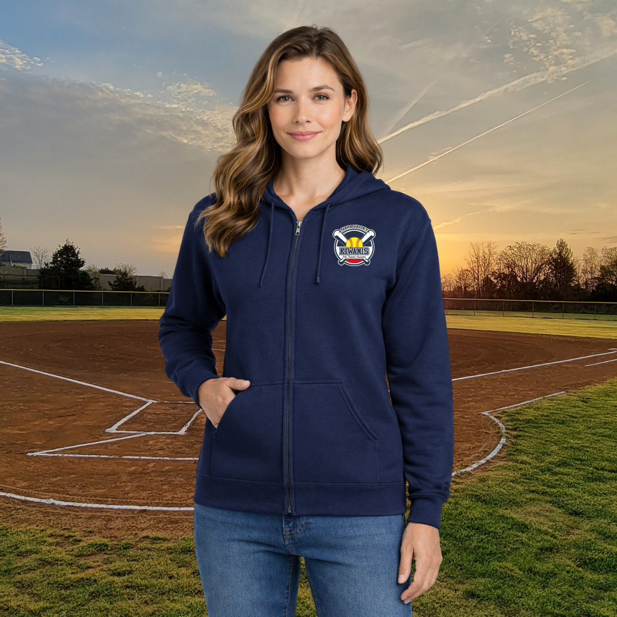 Kiwanis Unisex Zip Up Hoodie
