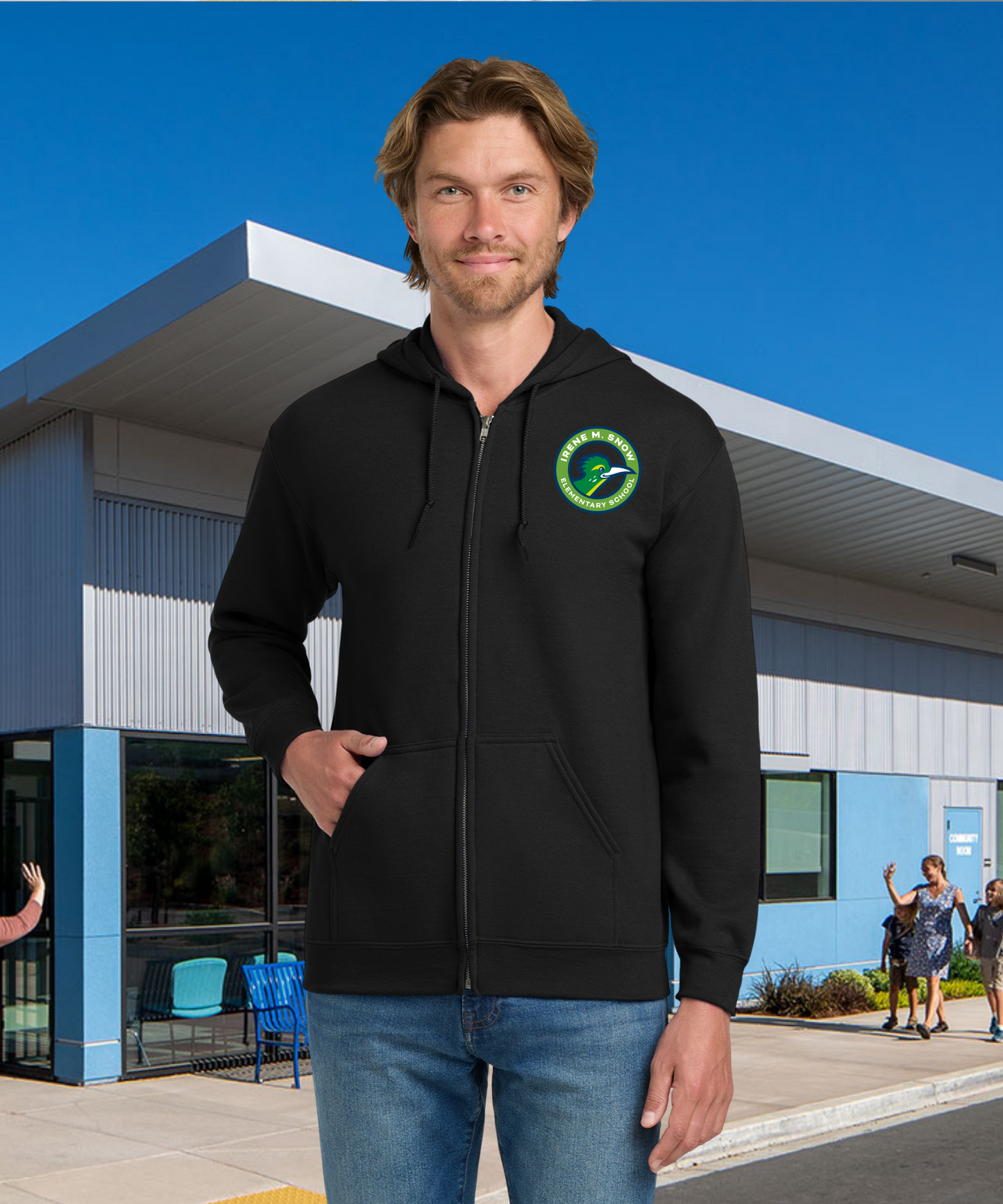 Snow Road Runner Zip Up Hoodie