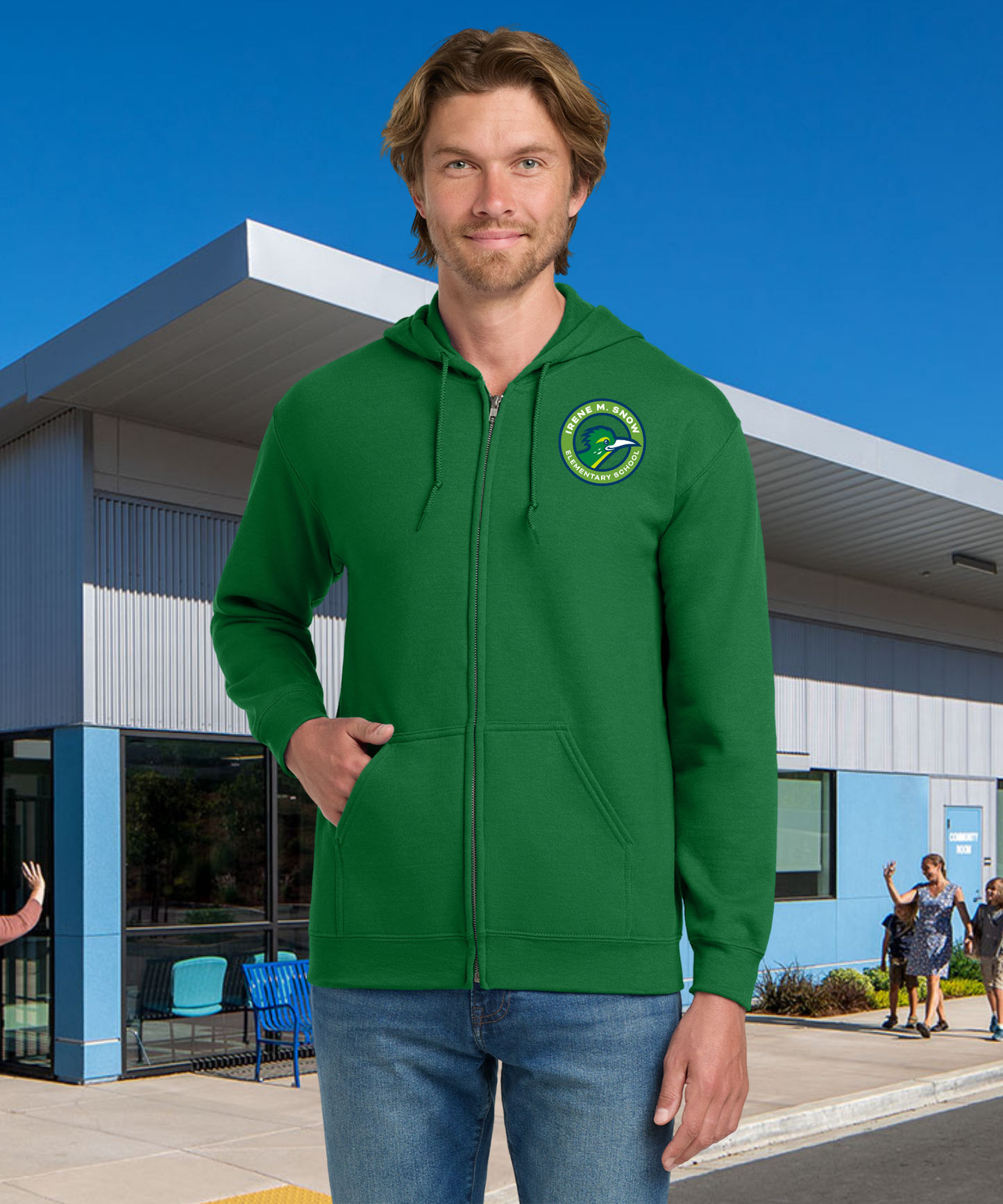 Snow Road Runner Zip Up Hoodie