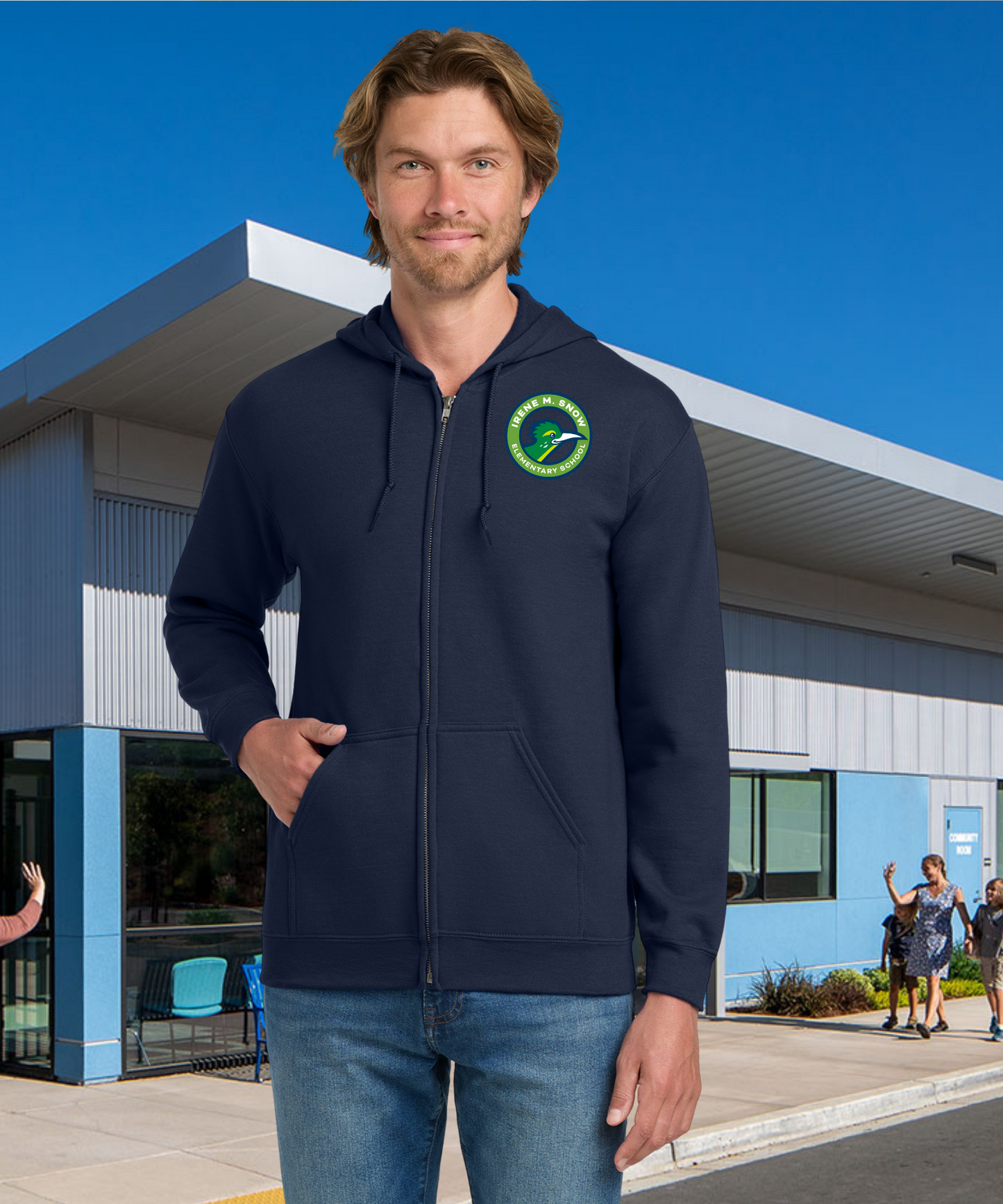 Snow Road Runner Zip Up Hoodie