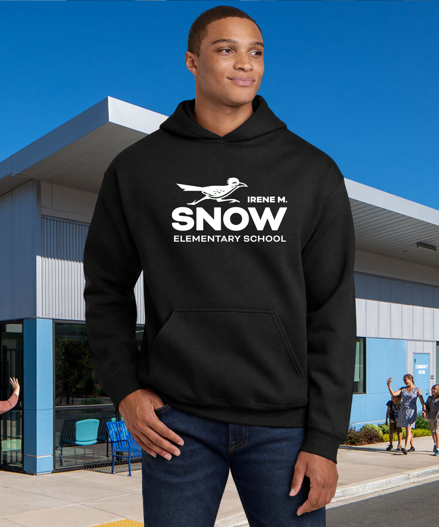 Snow Single Color Adult Unisex Hoodie