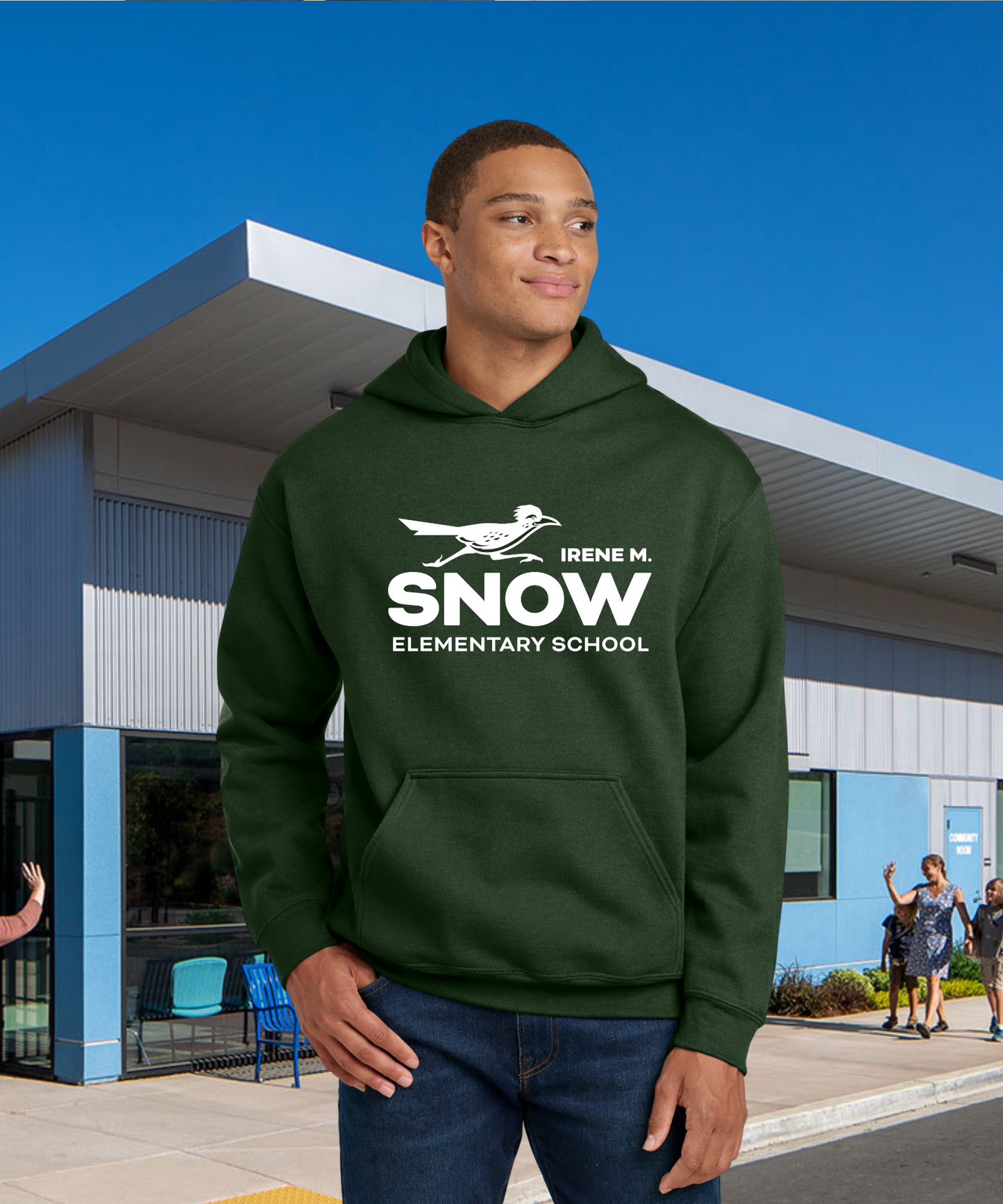 Snow Single Color Adult Unisex Hoodie