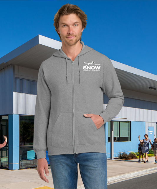 Snow Single Color Zip Up Hoodie