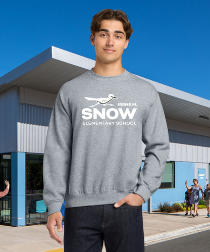 Snow Single Color Adult Crewneck Pullover