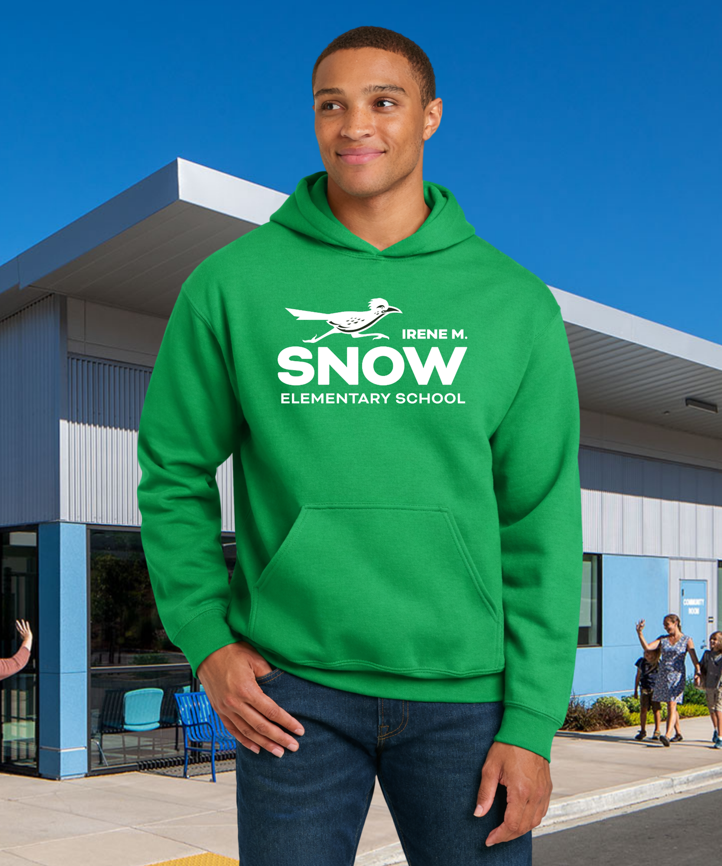 Snow Single Color Adult Unisex Hoodie