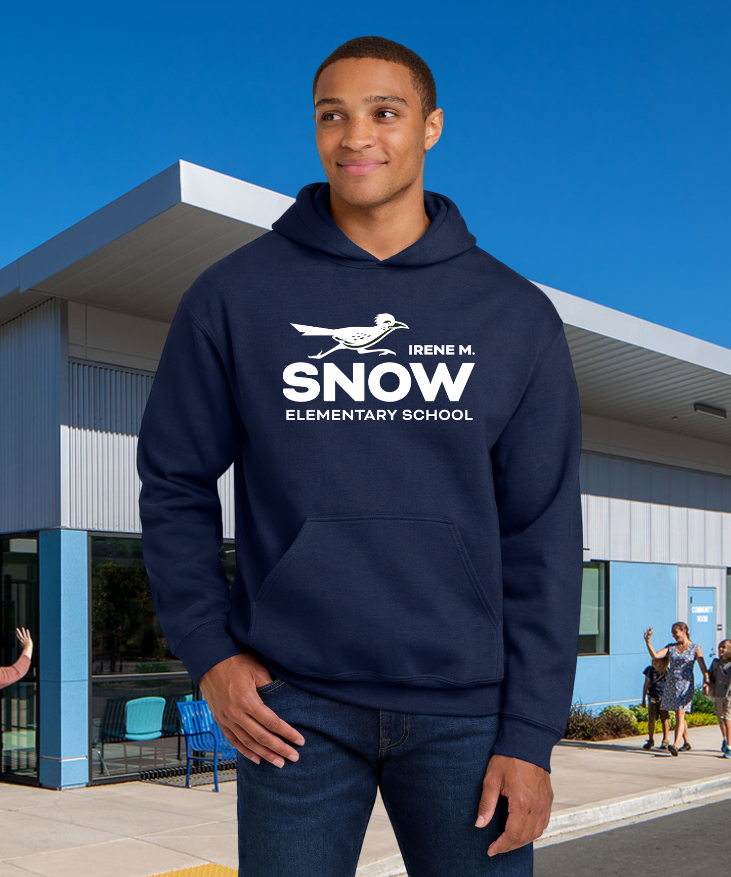 Snow Single Color Adult Unisex Hoodie