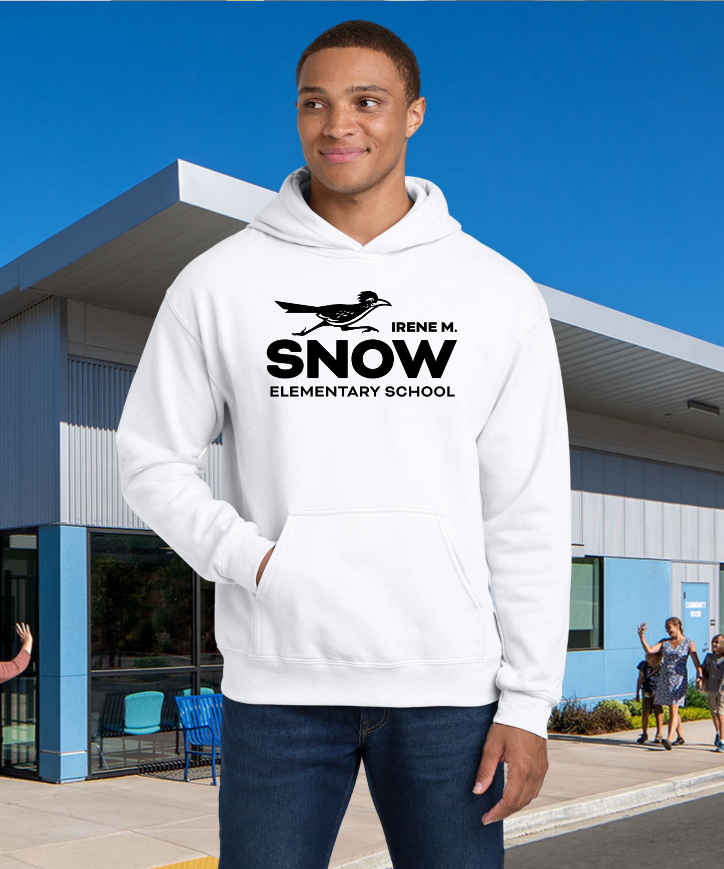 Snow Single Color Adult Unisex Hoodie
