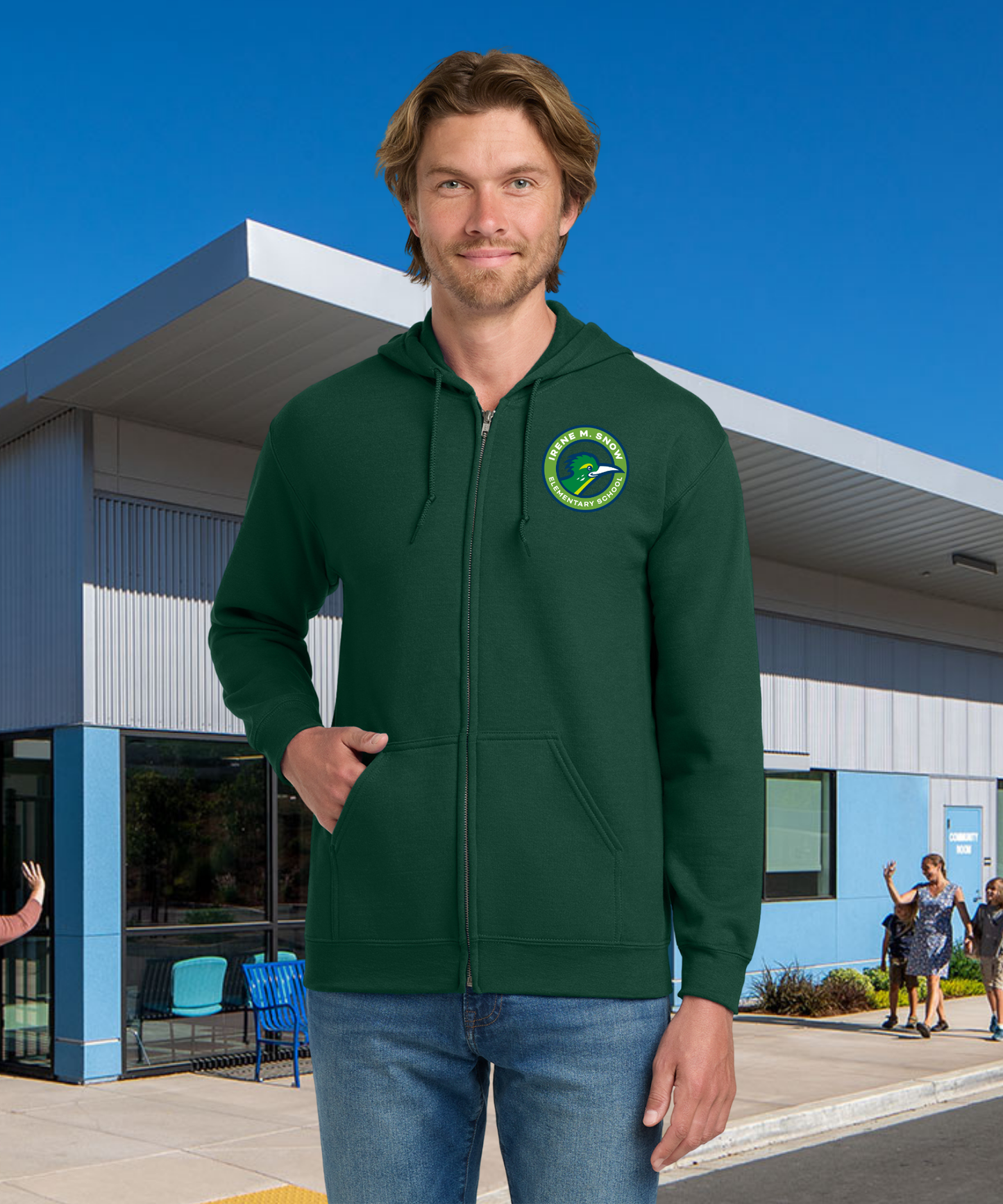 Snow Road Runner Zip Up Hoodie