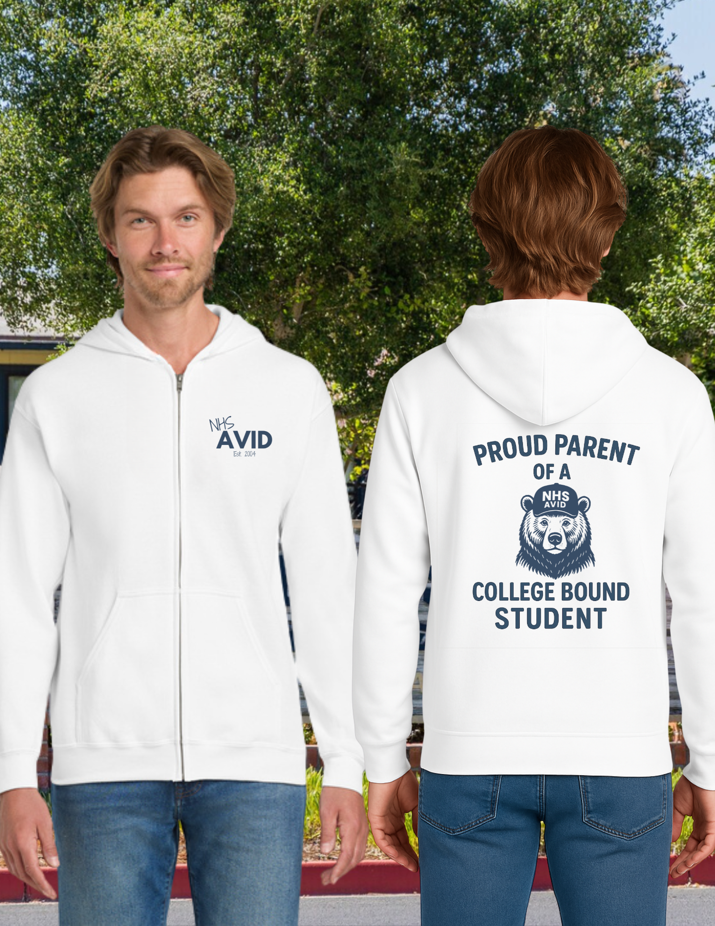 NHS Avid Proud Parent Zip Up Hoodie