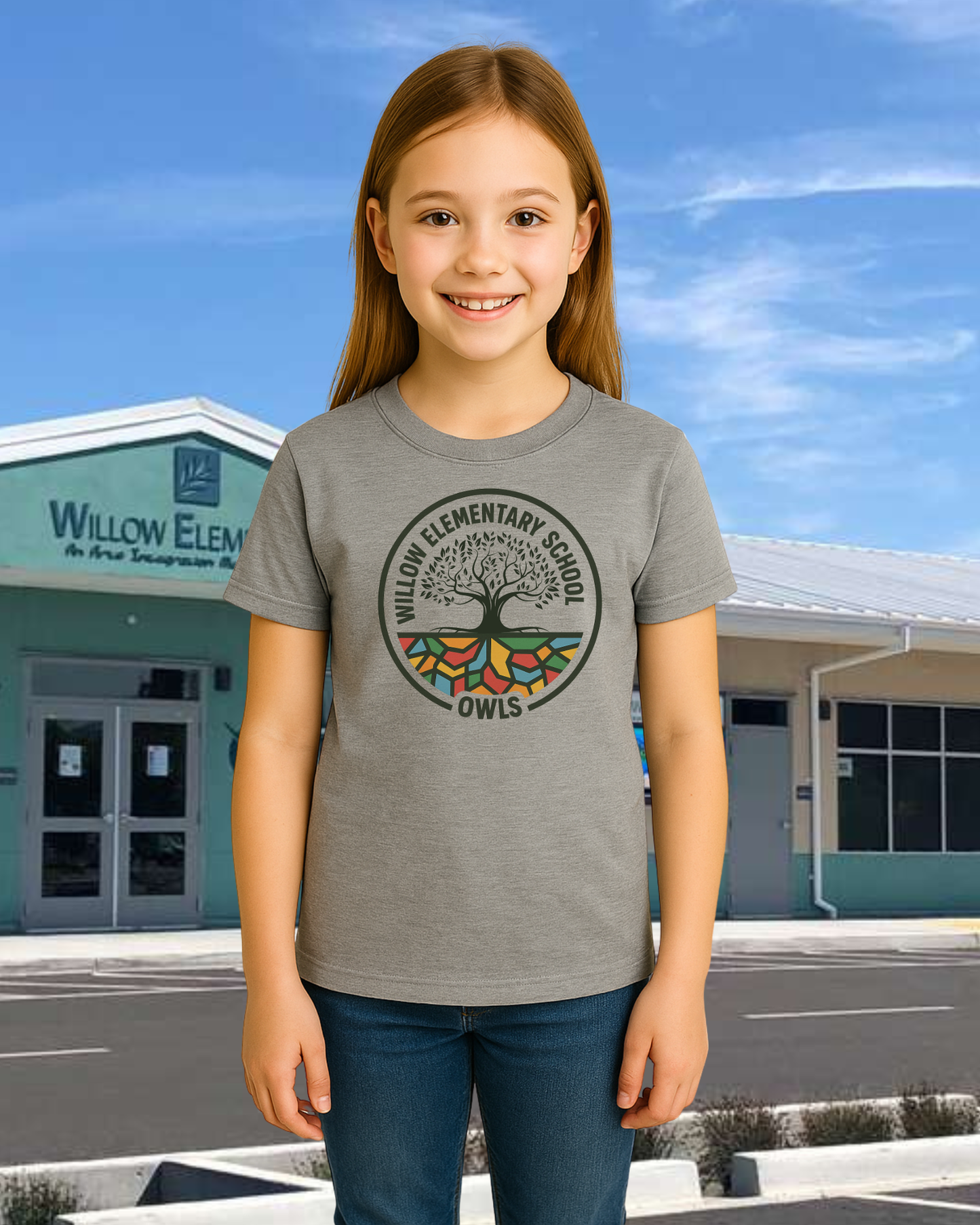 Willow Owls Rooted Youth Tee