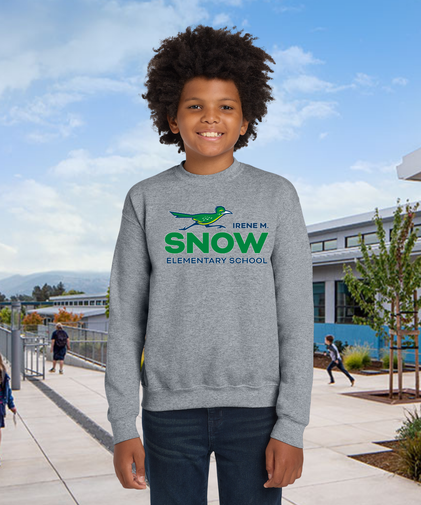 Snow Full Color Youth Crewneck Pullover
