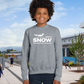 Snow Single Color Youth Crewneck Pullover
