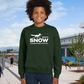 Snow Single Color Youth Crewneck Pullover