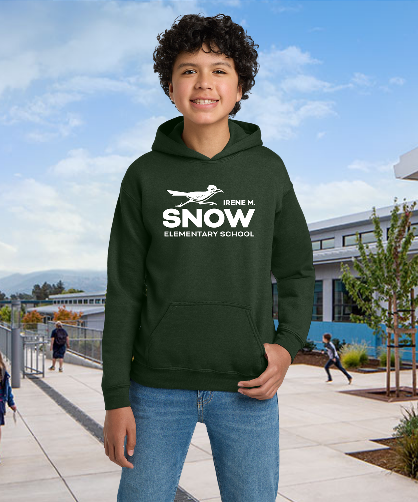 Snow Single Color Youth Hoodie