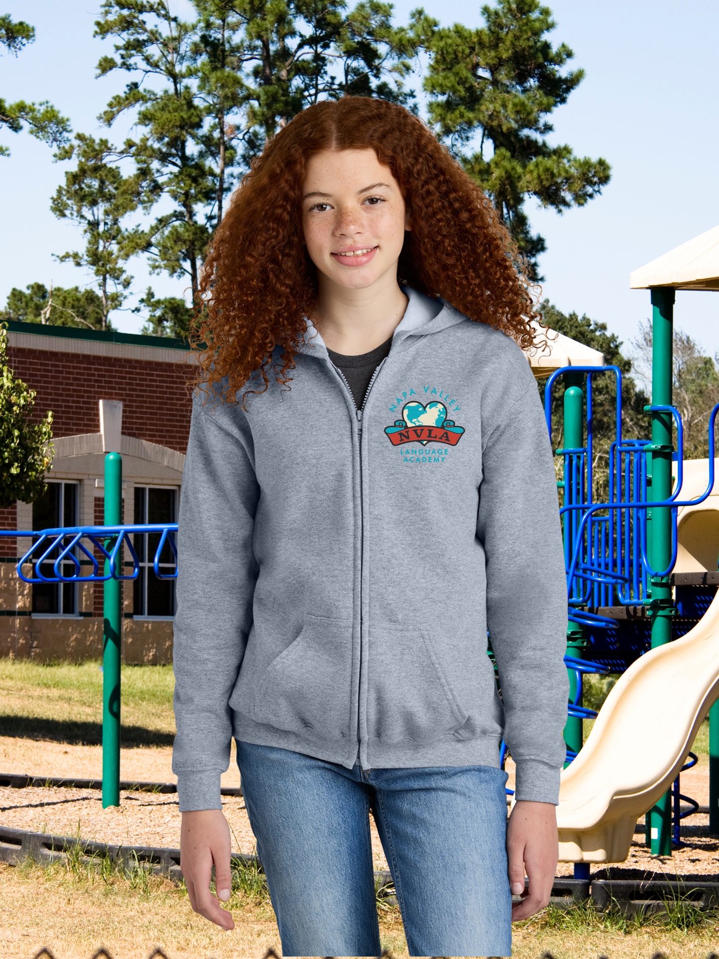 NVLA "El Delfin" Youth Zip Up Hoodie (Front Only)