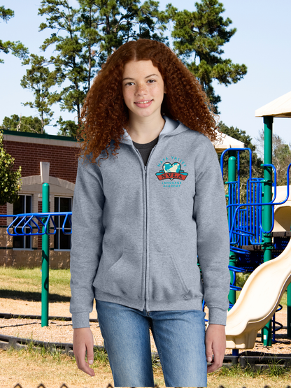NVLA "El Delfin" Youth Zip Up Hoodie (Front Only)