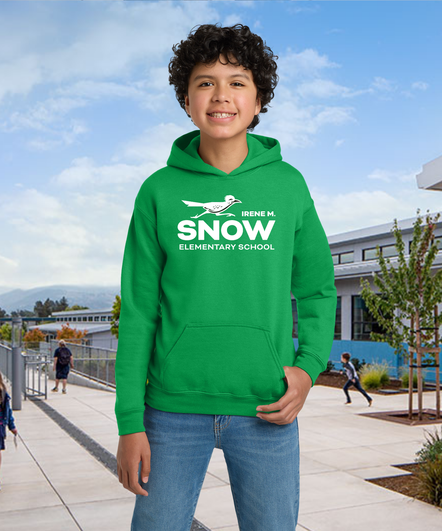 Snow Single Color Youth Hoodie