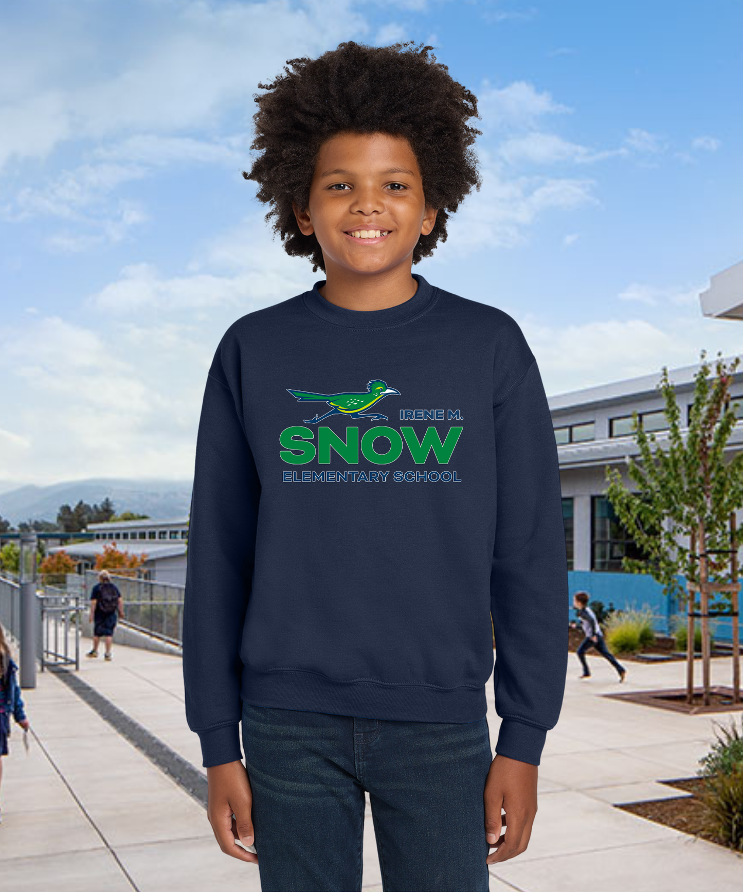 Snow Full Color Youth Crewneck Pullover