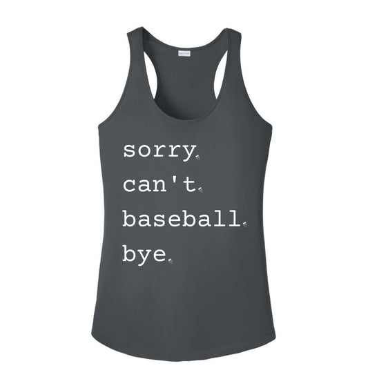 Shanahan Ortho Sorry. Cant. Baseball. Bye. Ladies Tank